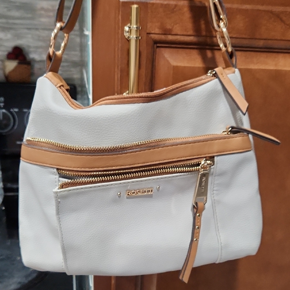Rosetti White and Brown Shoulder Bag - Picture 14 of 16